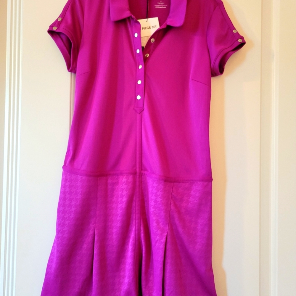 2 piece gold dress, Adidas size 4 fushia color!